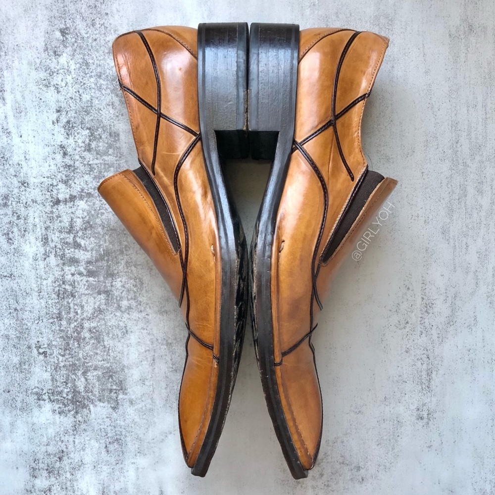 Jo Ghost Leather Square Toe Italian Loafers - Picture 6 of 9